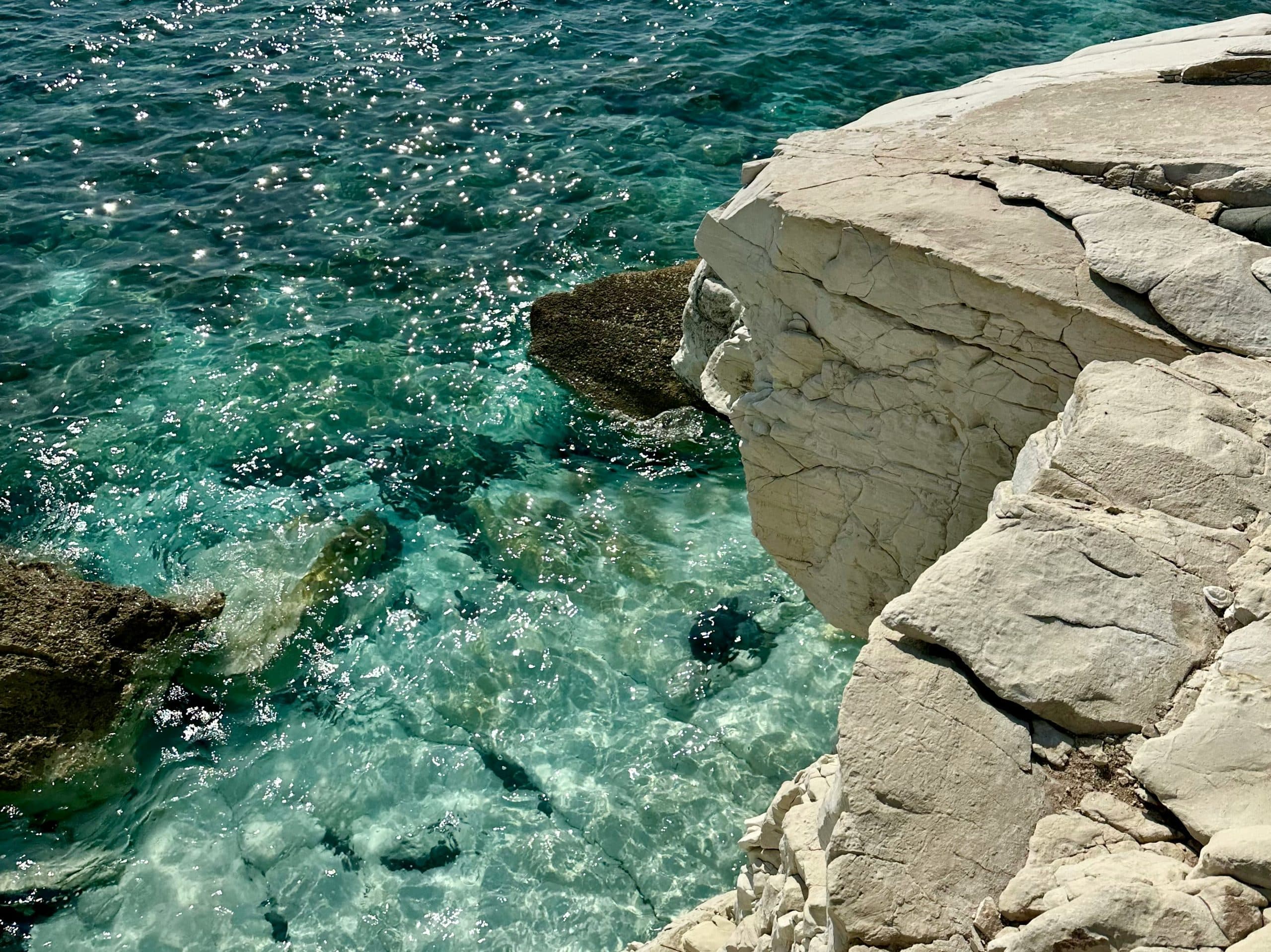 Cyprus Coast, Turquoise Water, White Limestone